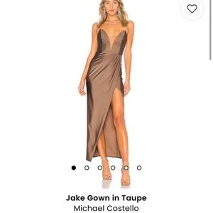 REVOLVE - Jake Gown in Taupe Michael Costello size L
